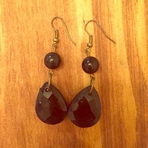 Black Teardrop Earrings